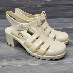 Wild Pair Beirut Fisherman Sandals Jelly Sandals Ivory 10 M‎ Heeled Sandals